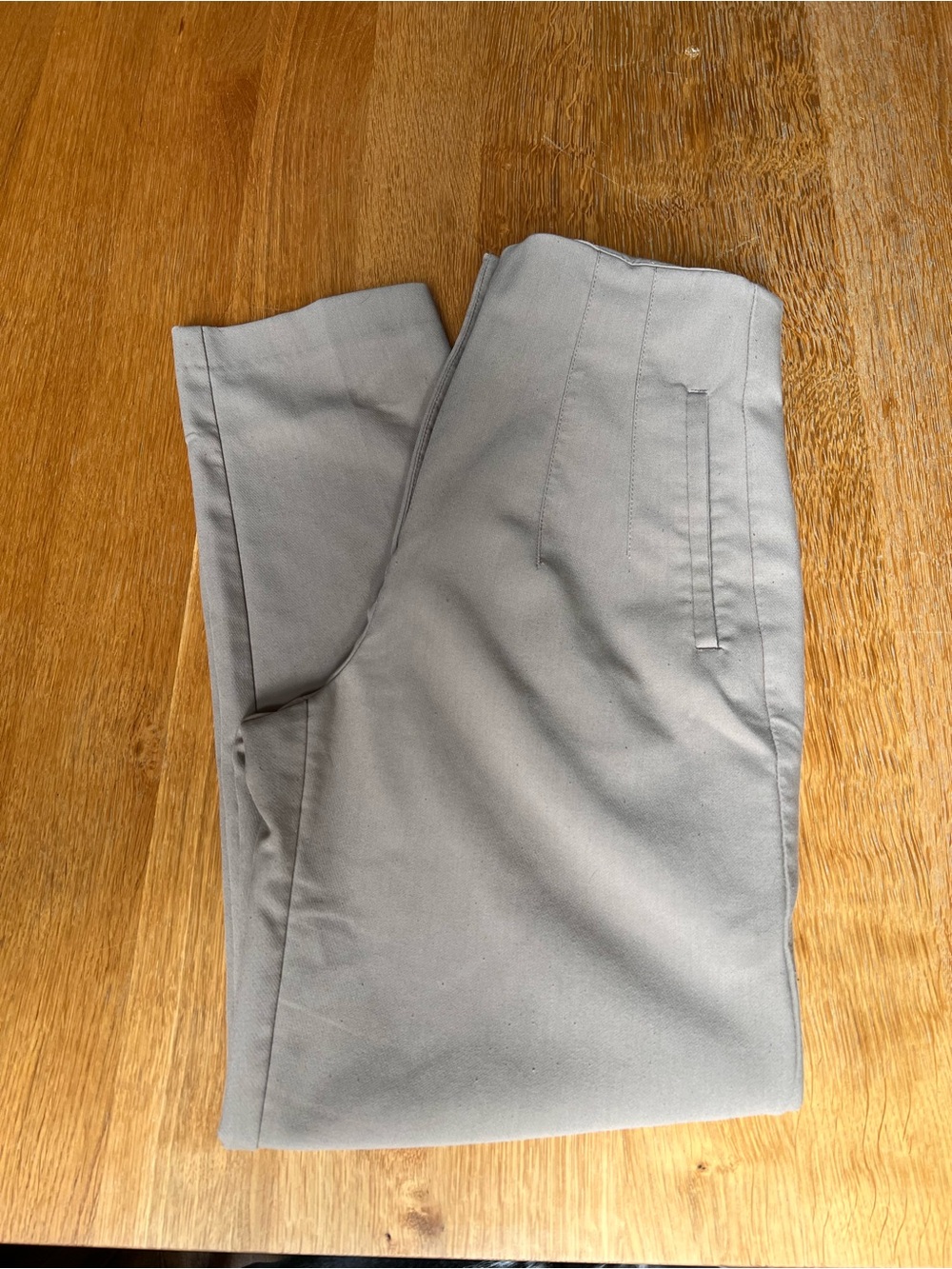Zara High-Waist Slim Tailored Cream-Beige Trousers - Picture 5 of 9